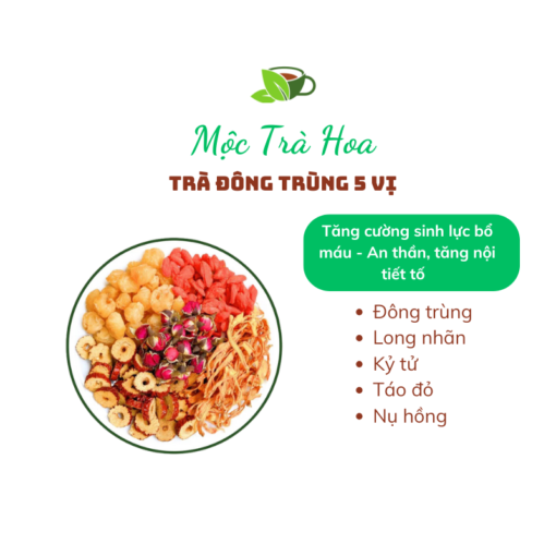 Trà đông trùng 5 vị