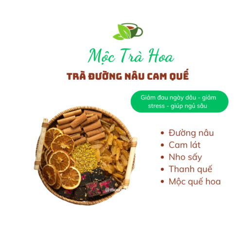 Trà đường nâu cam quế